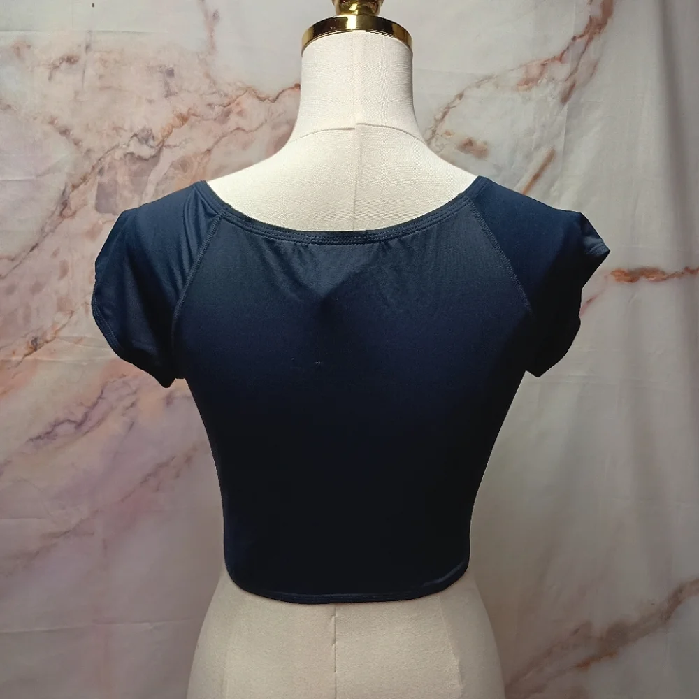 Michael Kors Navy‎ Rashguard Swim Top